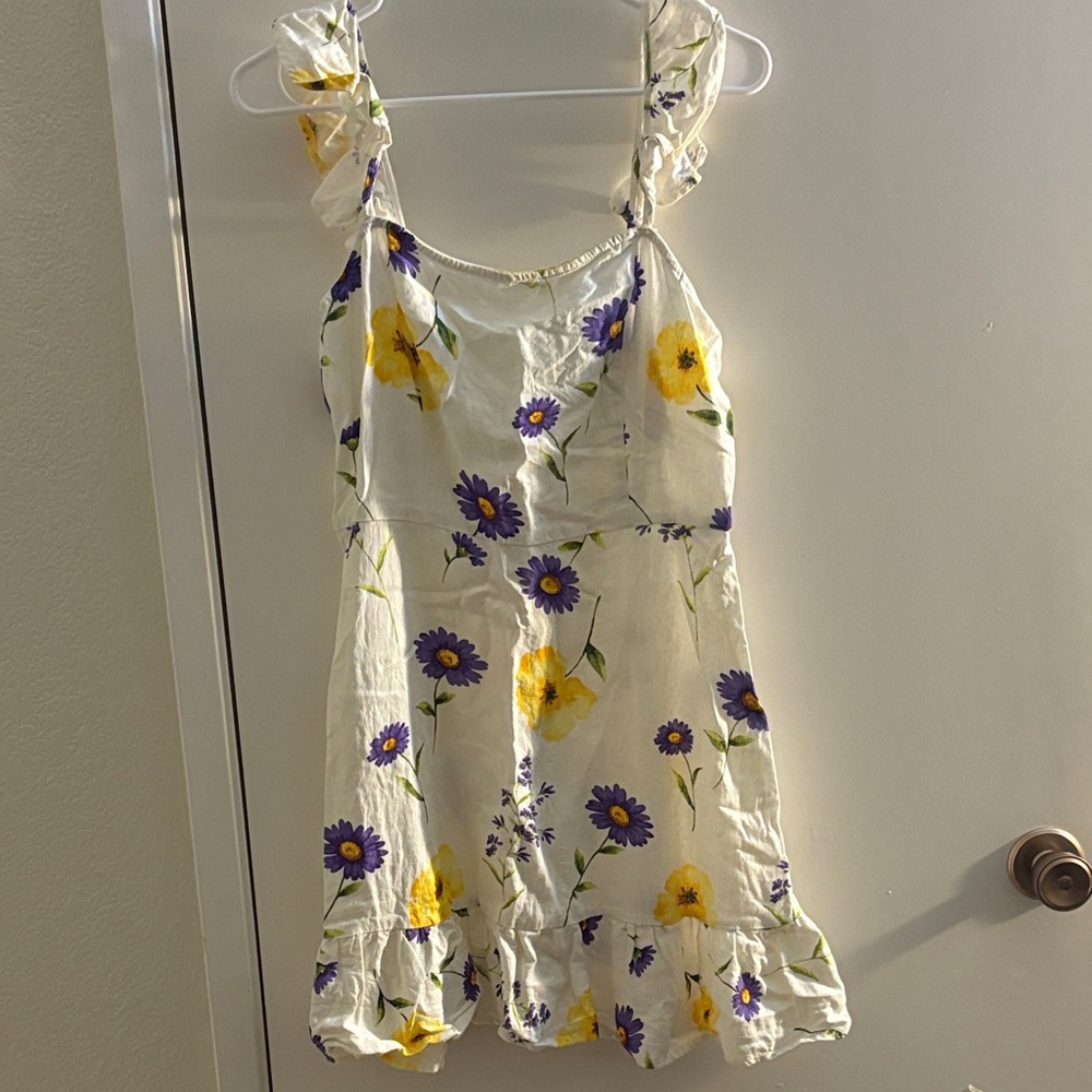 Forever 21 Floral Mini Dress with Yellow and Purple Accents